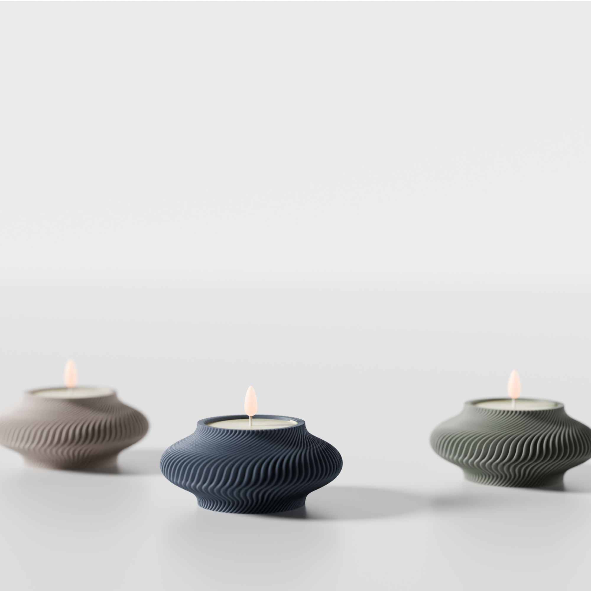 Courbé BOUGEOIR / 3 pcs - BOUVART - 3