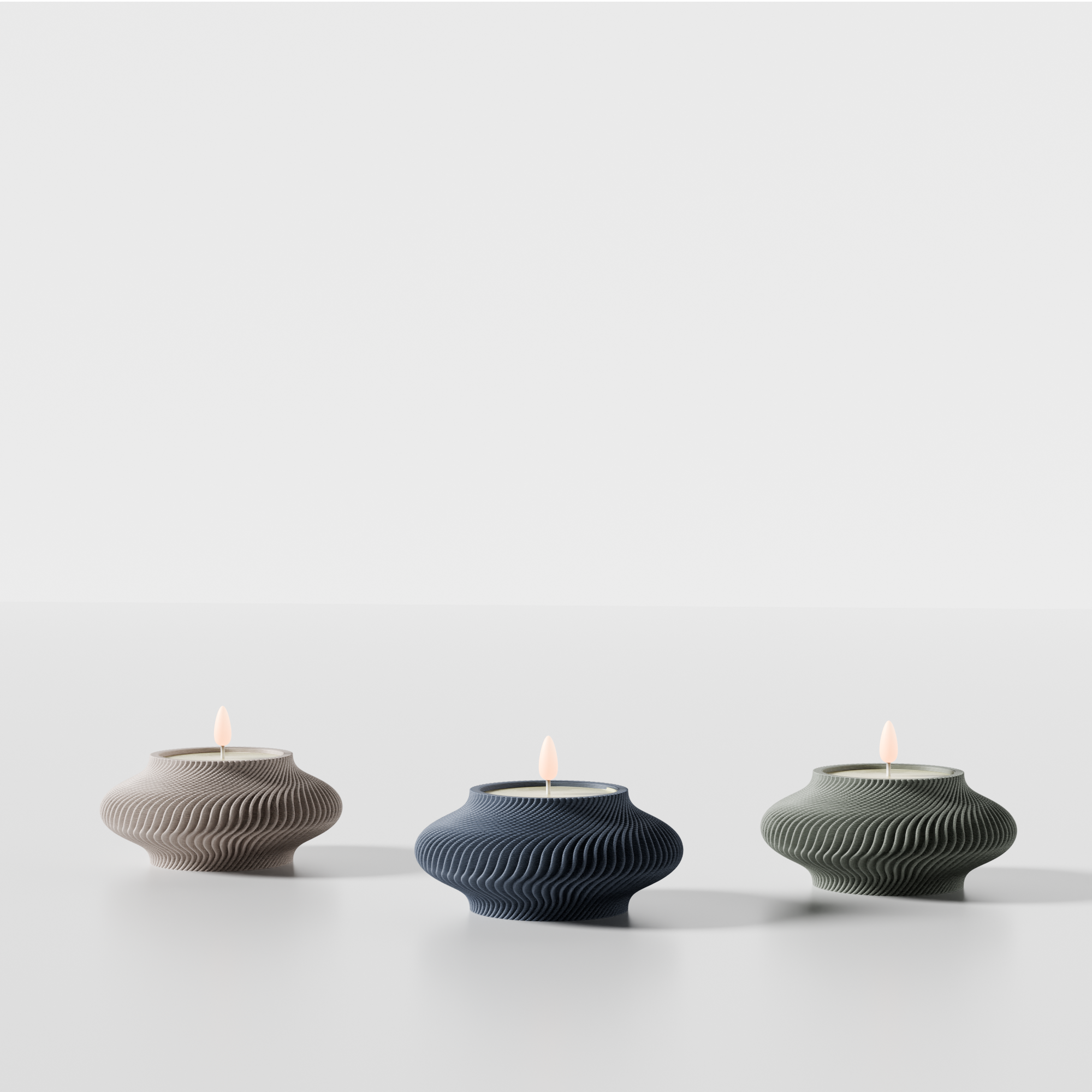 Courbé BOUGEOIR / 3 pcs - BOUVART - 1